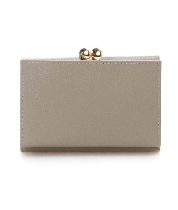 フロントベルト　折財布　グレー