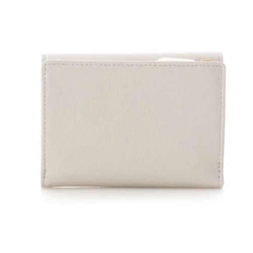 ハートジュエルバー 折財布　グレージュ