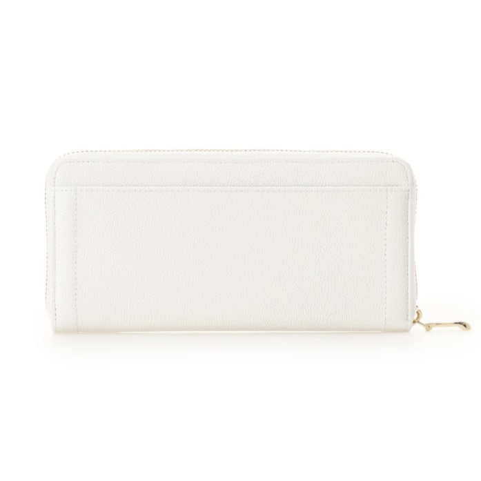 ラメフラワービジュー 長財布　ホワイト