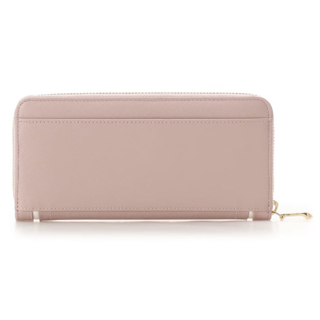 バイカラーリボン 長財布　ピンク