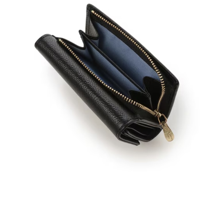 フラワーバーシリーズ 折財布　ブラック