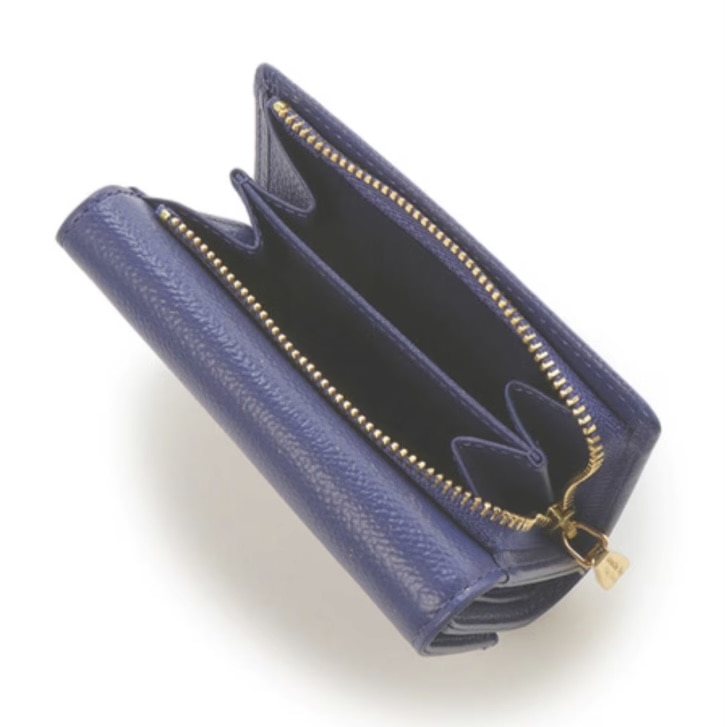 フラワーバーシリーズ 折財布　ネイビー