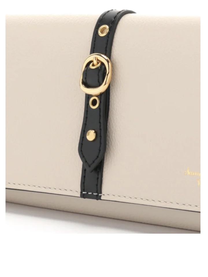 フロントベルト長財布　オフホワイト