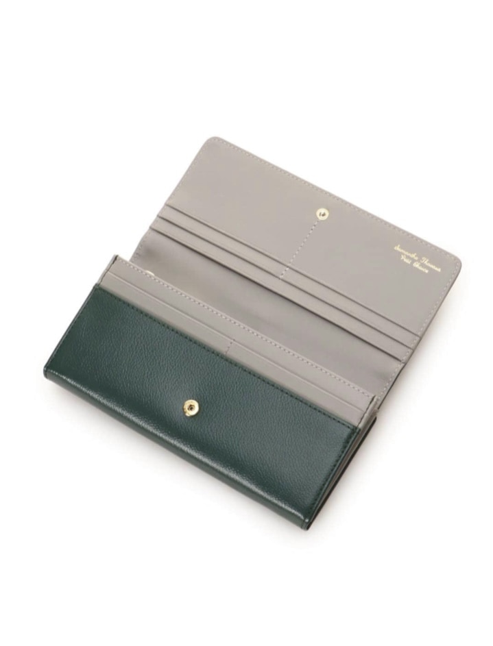 フロントベルト長財布　グリーン