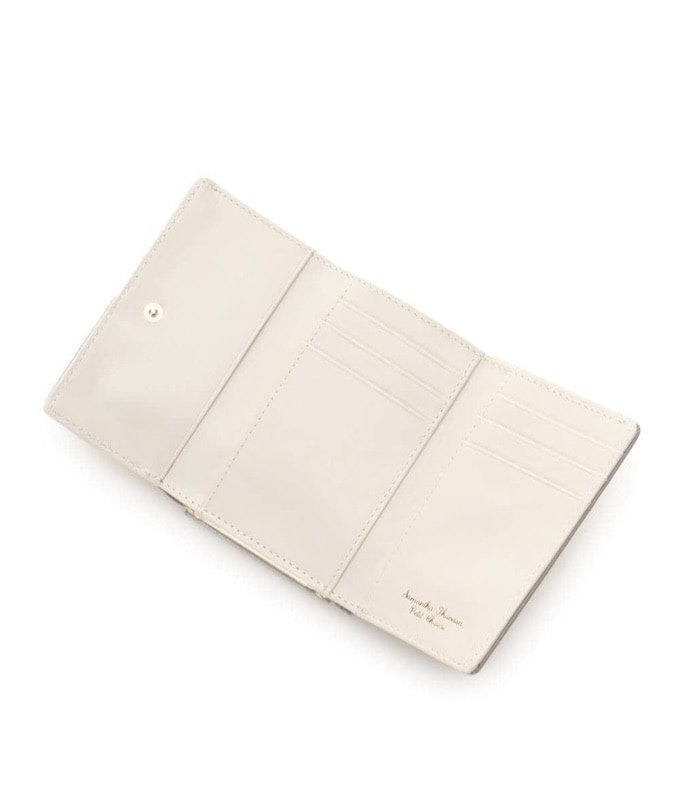 フロントベルト　折財布　グレー