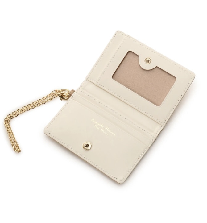 フロントベルト パスケース　ベージュ