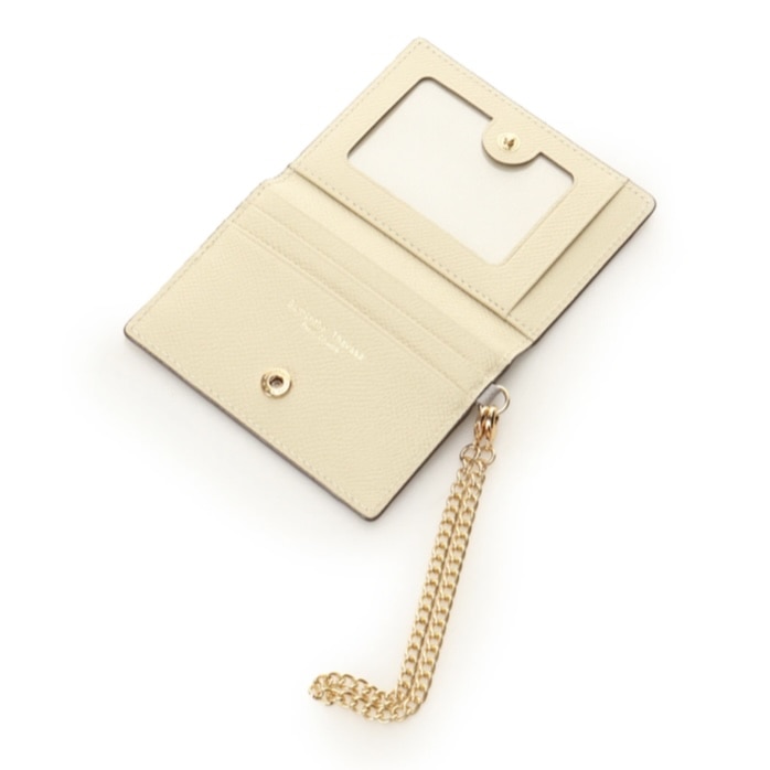 インサイドバイカラー パスケース　グレージュ