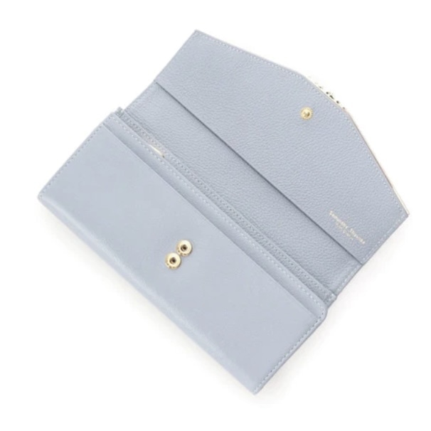 ハートジュエルバー長財布　ダルブルー