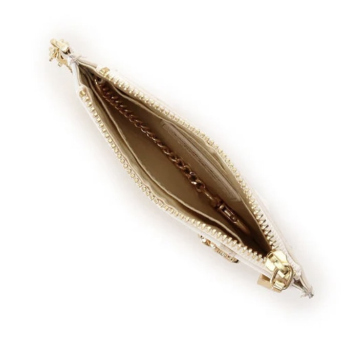 リボンラッピング　マルチケース　ベージュ