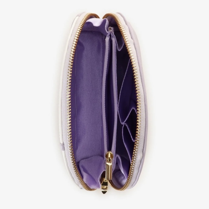 リボンラッピング　ポーチ　ラベンダー