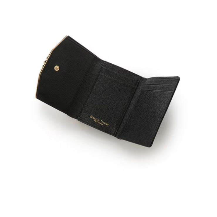 フラワーバーシリーズ 折財布　ブラック