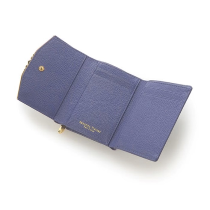 フラワーバーシリーズ 折財布　ネイビー
