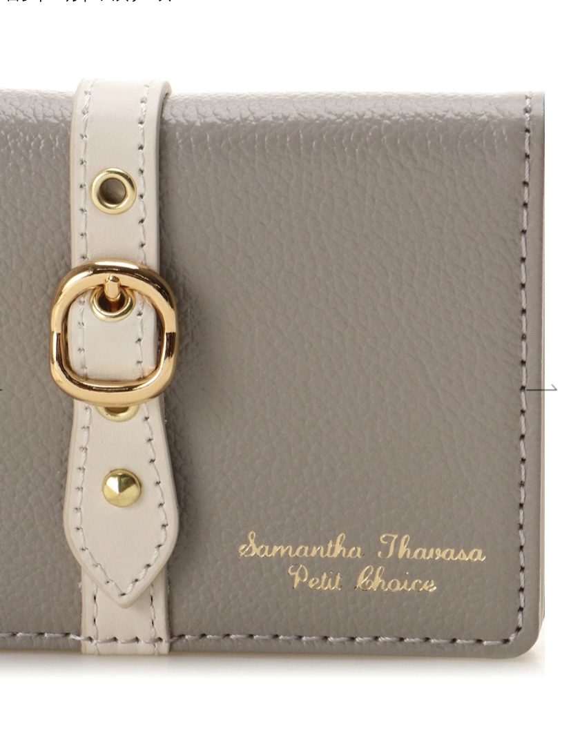 フロントベルト パスケース　グレー