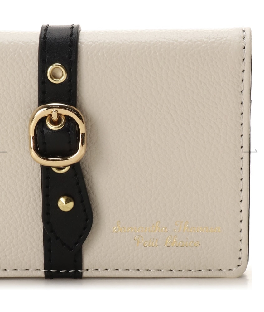 フロントベルト パスケース　オフホワイト