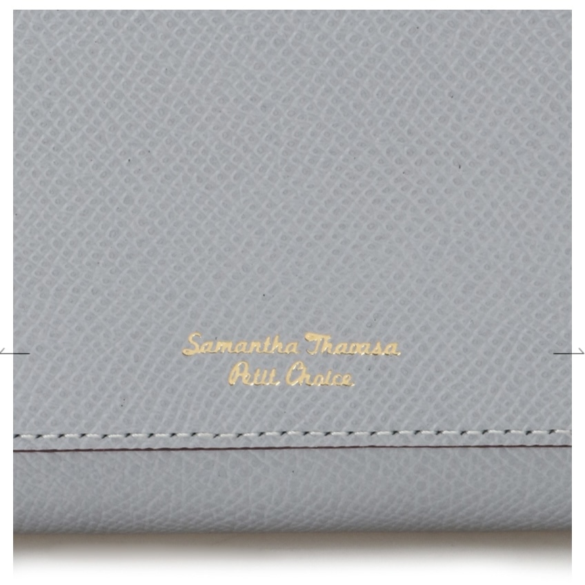 インサイドバイカラー ラウンド長財布　ブルー