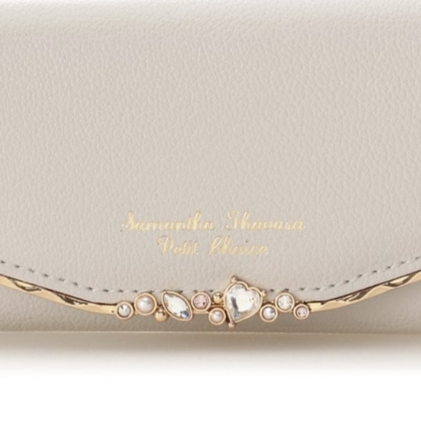 ハートジュエルバー キーケース　グレージュ