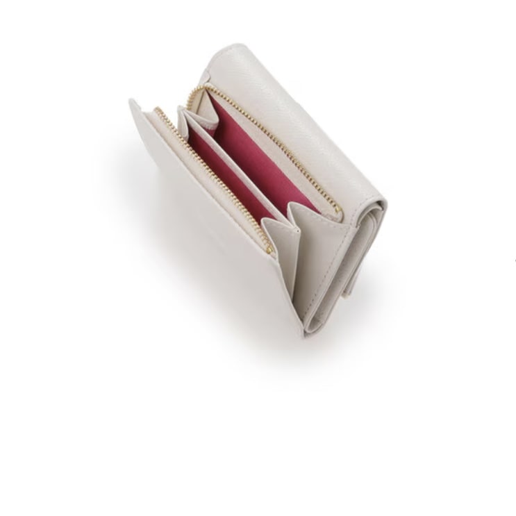 フラワーバーシリーズ 折財布　ホワイト ホワイト