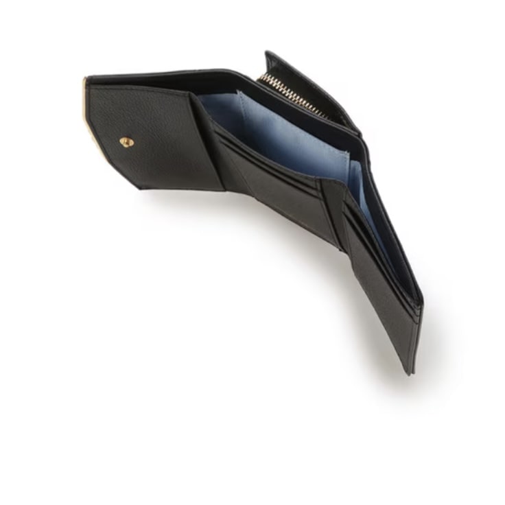 フラワーバーシリーズ 折財布　ブラック