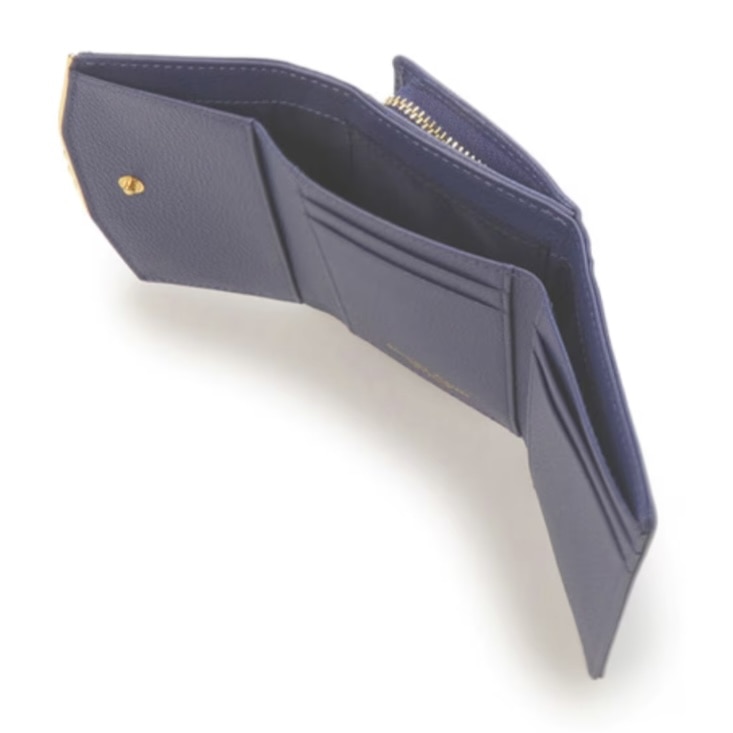 フラワーバーシリーズ 折財布　ネイビー