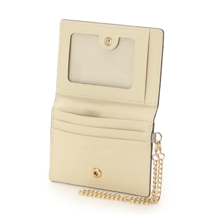 インサイドバイカラー パスケース　グレージュ