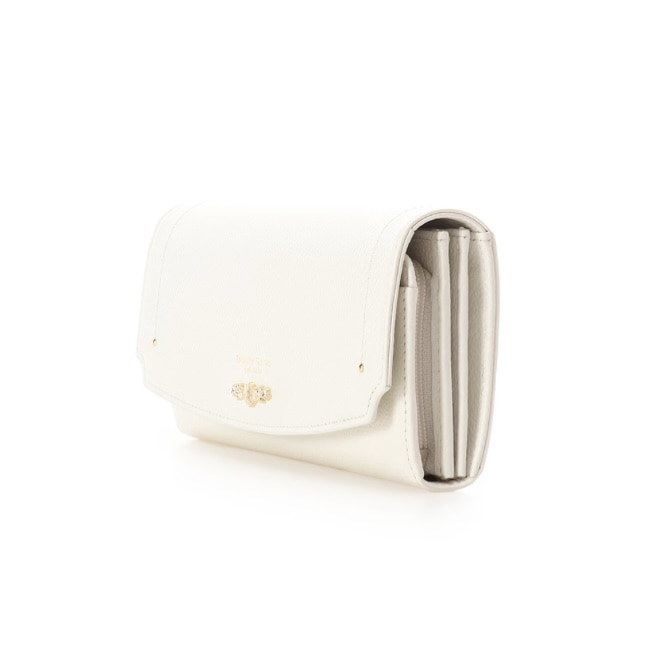 フラワーアーチ 長財布　ホワイト