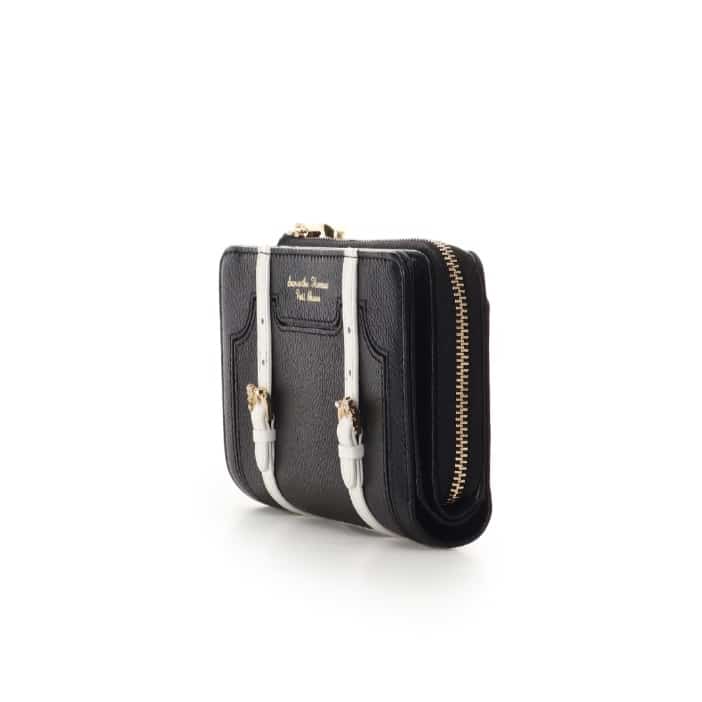 トロッターケースモチーフ 折財布 ブラック
