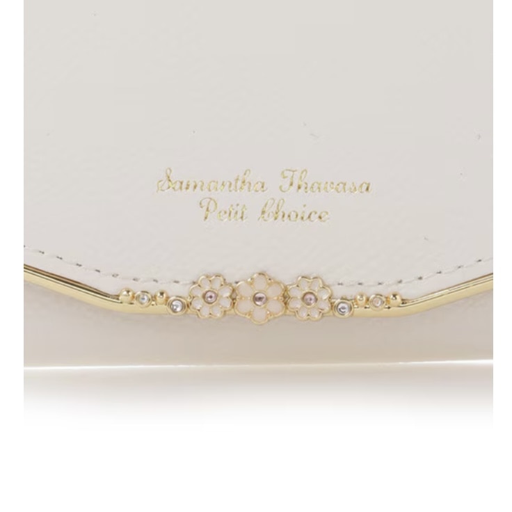 フラワーバーシリーズ 折財布　ホワイト ホワイト