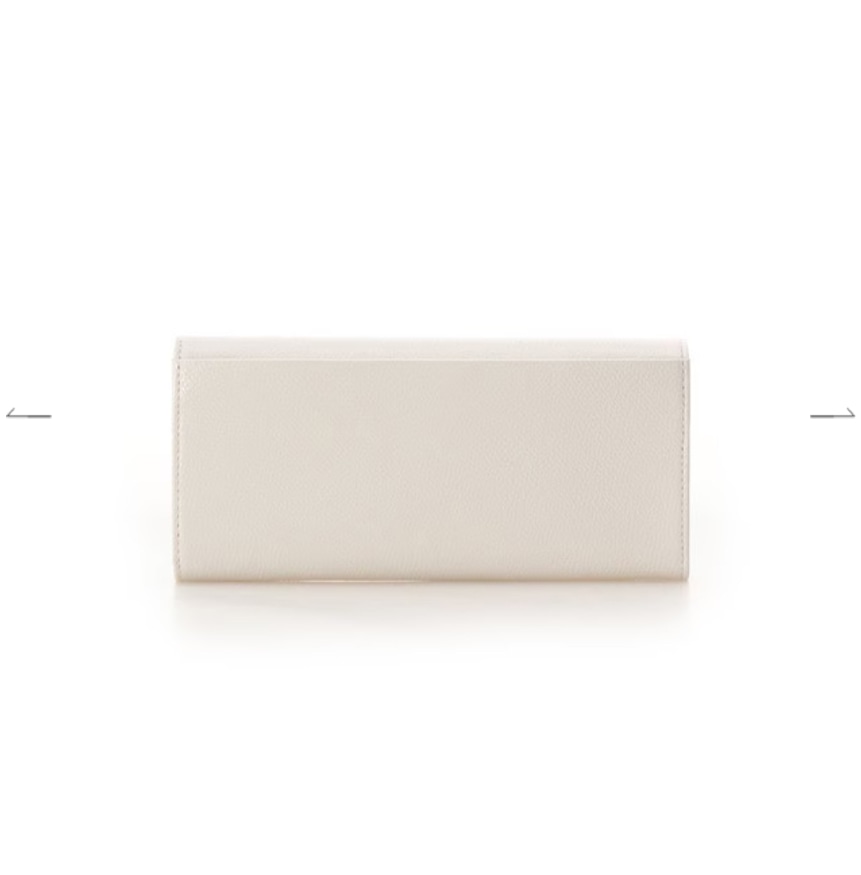 フラワーバーシリーズかぶせ長財布　ホワイト ホワイト