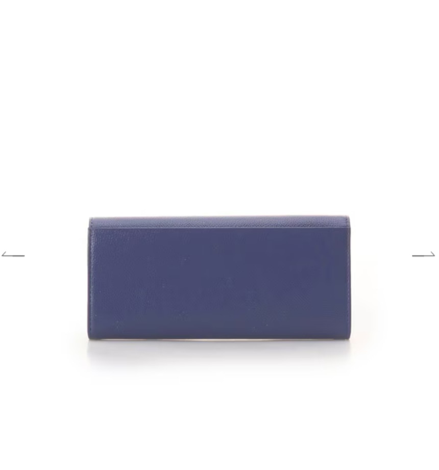 フラワーバーシリーズかぶせ長財布　ネイビー ネイビー