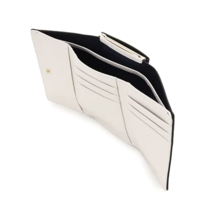  フロントベルト 折財布　ブラック 幅12cm/高さ8.5cm/マチ4cm/重さ169g