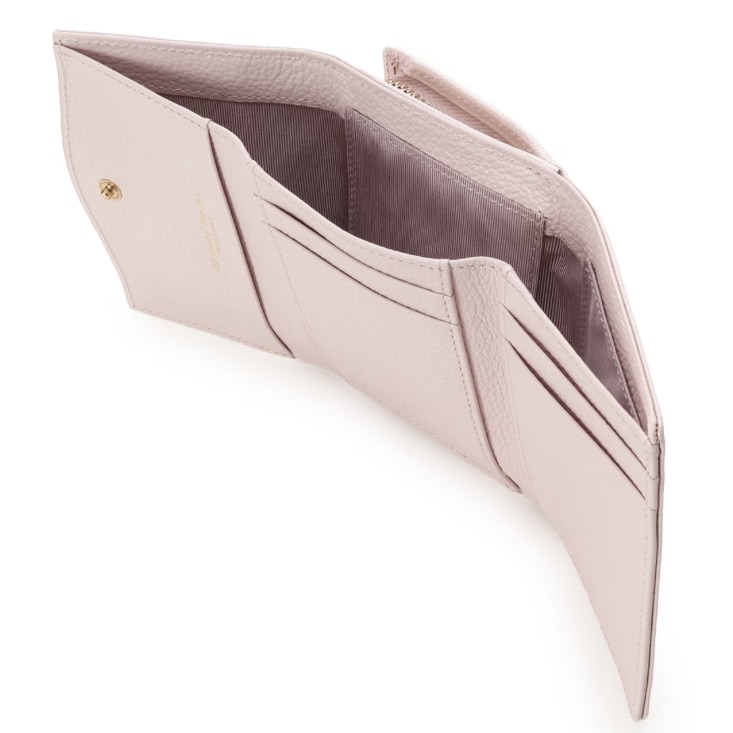 [Holiday Collection]クリアハートビジュー 折財布　ピンク