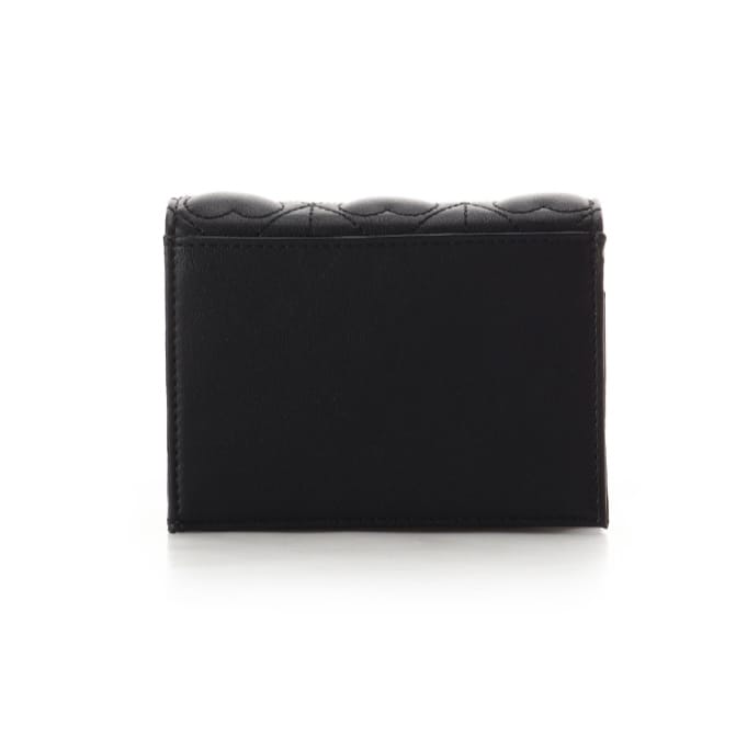 ハートキルト ミニ財布　ブラック