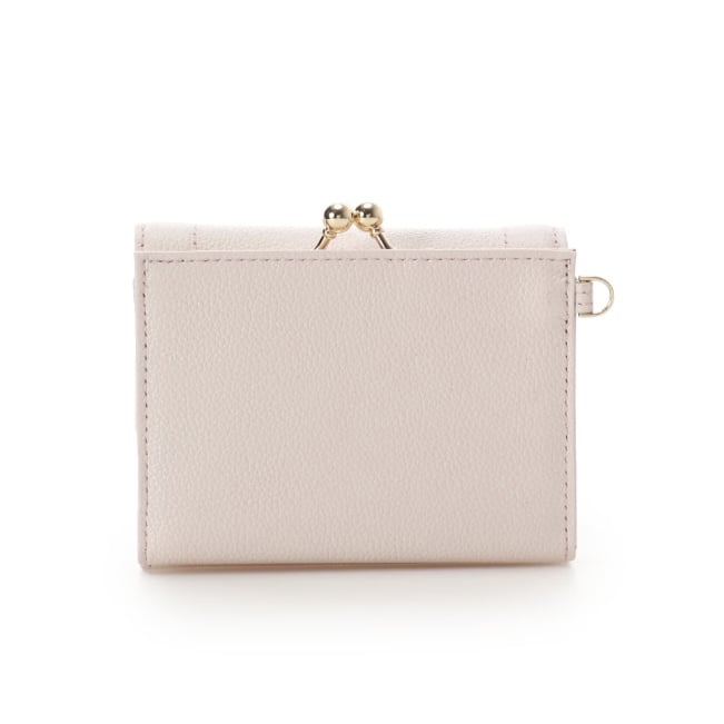 ラメフラワービジュー 折財布　ピンク