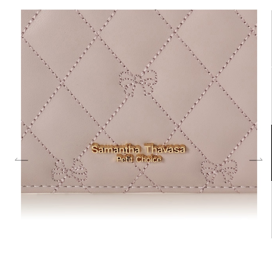 リボンキルト　マルチケース　ピンク