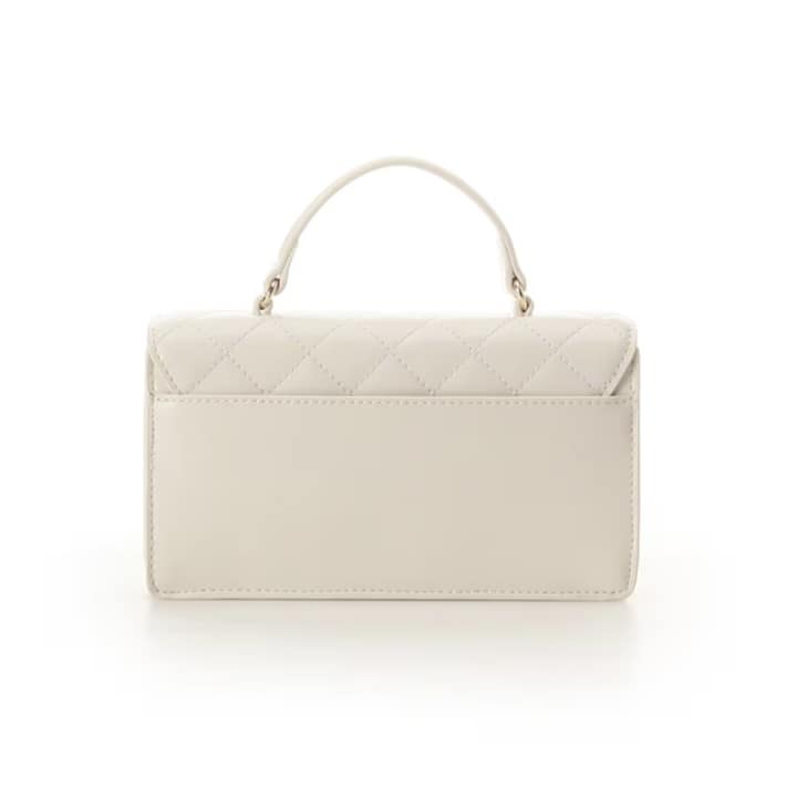 キルティングウォレットショルダー　オフホワイト