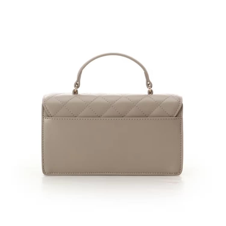 キルティングウォレットショルダー　グレージュ