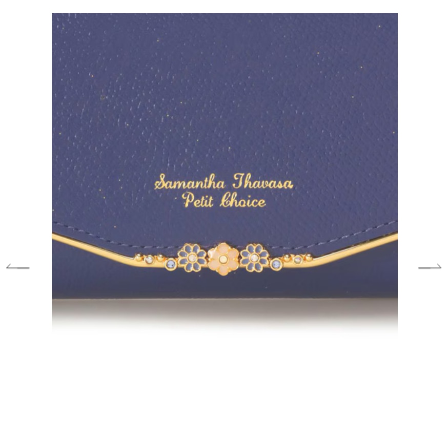 フラワーバーシリーズかぶせ長財布　ネイビー ネイビー