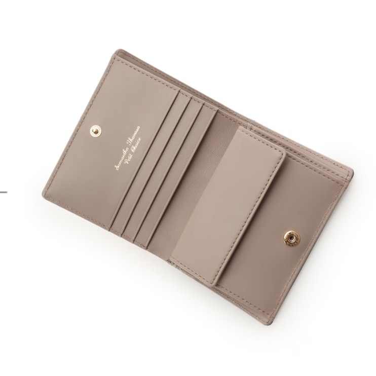 バイカラーフロントベルト 二つ折り財布　グリーン