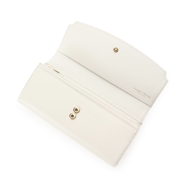フラワーアーチ 長財布　ホワイト