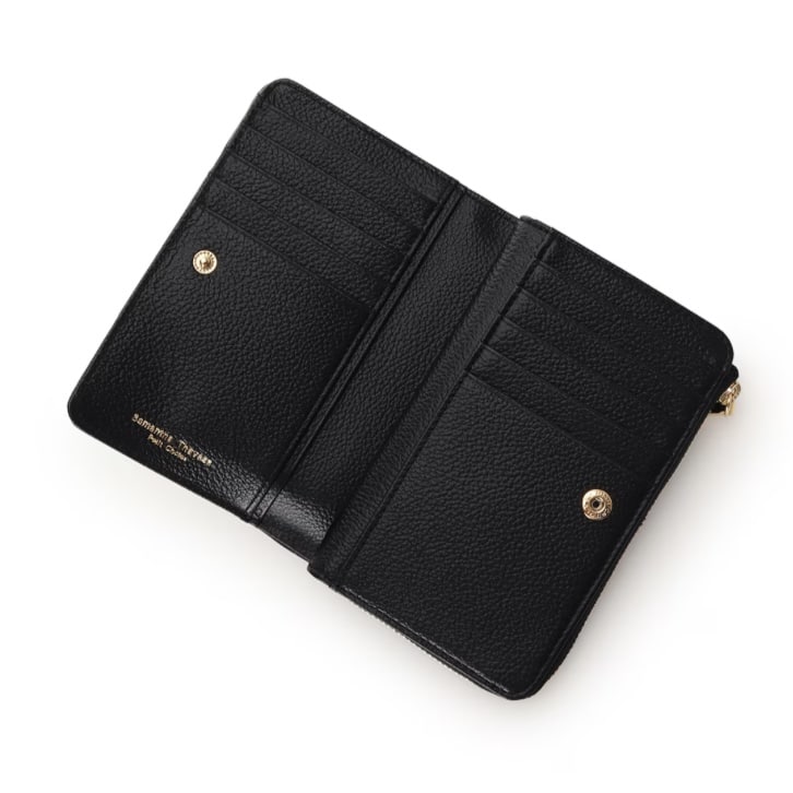 トロッターケースモチーフ 折財布 ブラック
