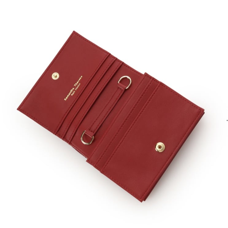 ハートキルト ミニ財布　レッド