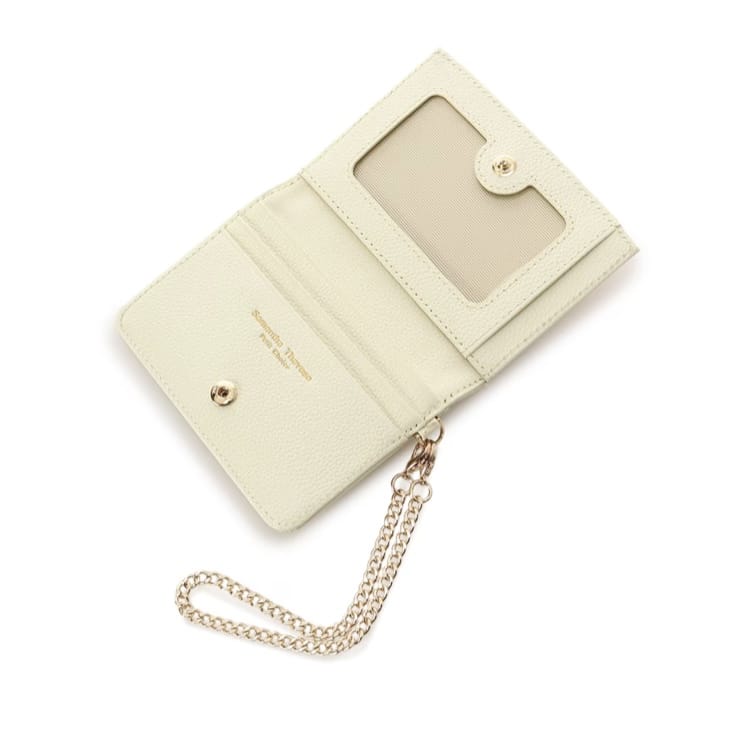 バタフライビジュー パスケース　ペールイエロー