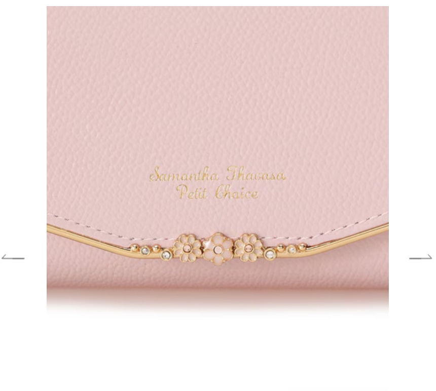 フラワーバーシリーズかぶせ長財布　ベビーピンク ベビーピンク