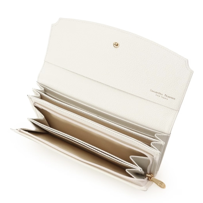 フラワーアーチ 長財布　ホワイト