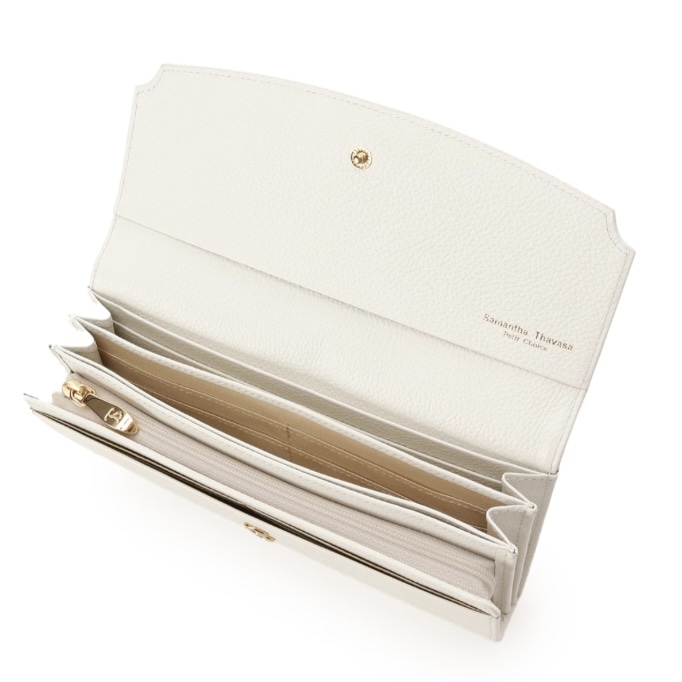 フラワーアーチ 長財布　ホワイト