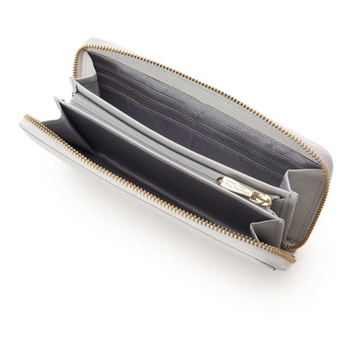 バタフライビジュー　長財布　ライトブルー