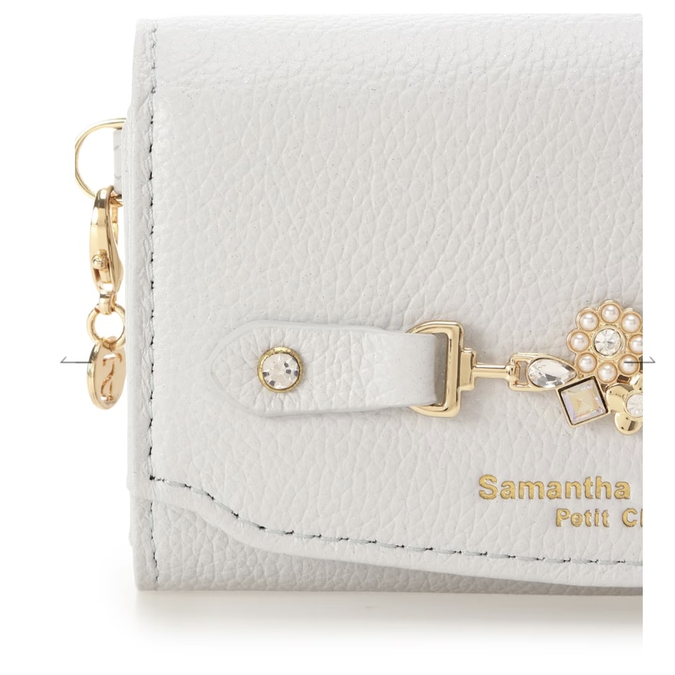 フラワービット キーケース ライトブルー｜ サマンサタバサ プチ