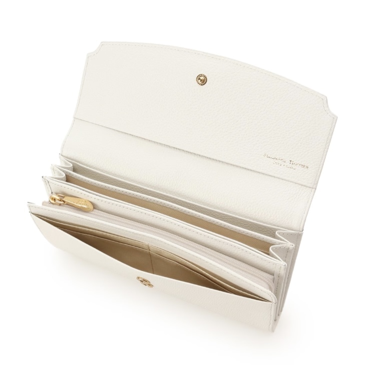 フラワーアーチ 長財布　ホワイト