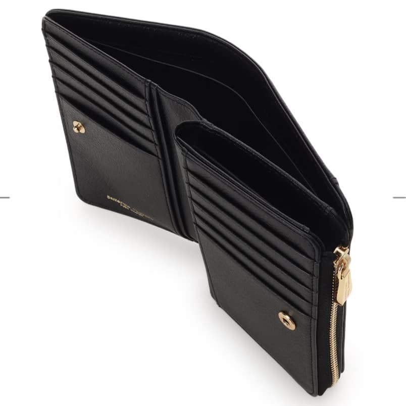 トロッターケースモチーフ 折財布 ブラック