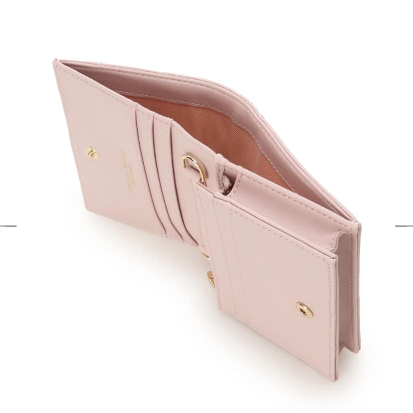 ハートキルト ミニ財布　ピンク